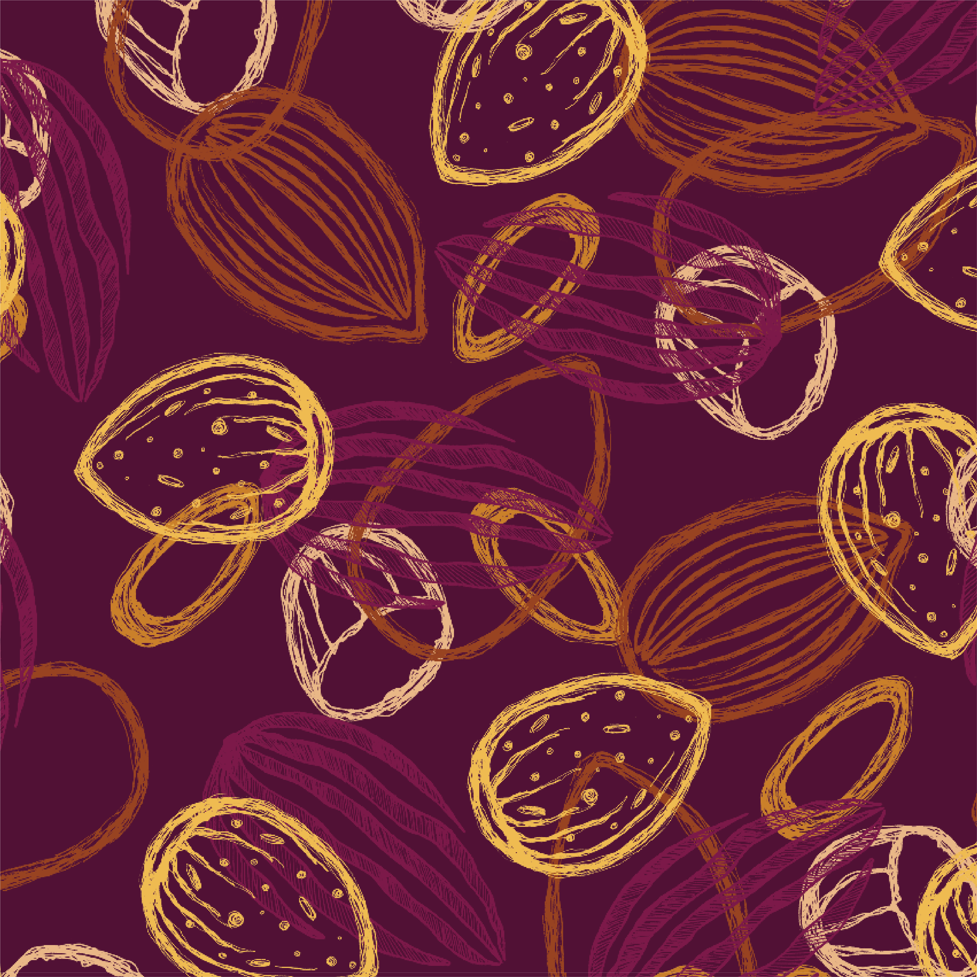 Graphic depicting a hexagonal cropped photo of an interior room design with grid lines along its borders.