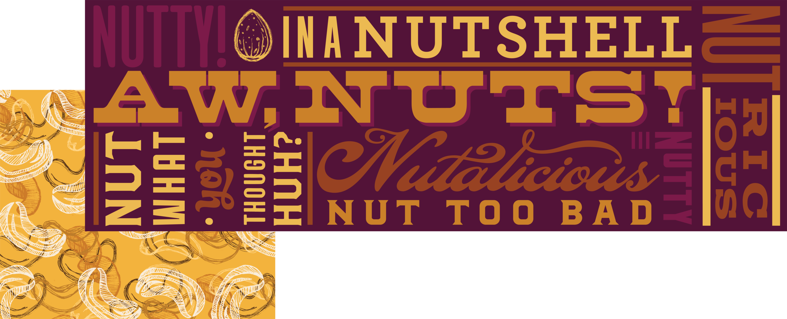 a sketchbook with sketches of different nuts